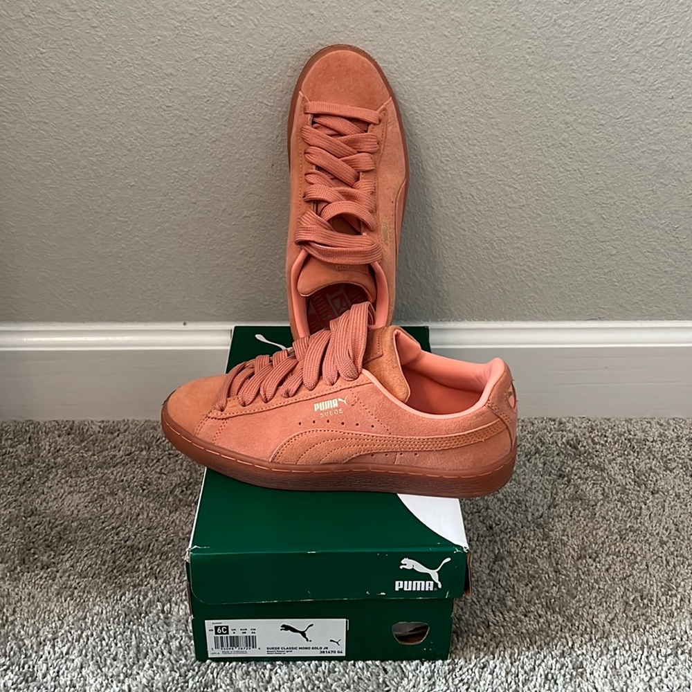 Suede Classic Mono Gold Jr. pink/salmon